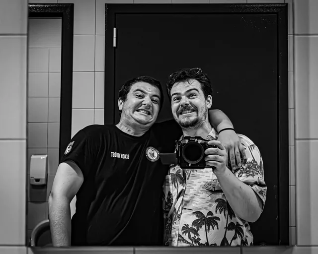 Fotografo nel dietro le quinte